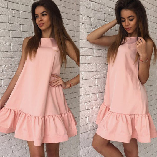 Asymmetric Hem Tank Dress
