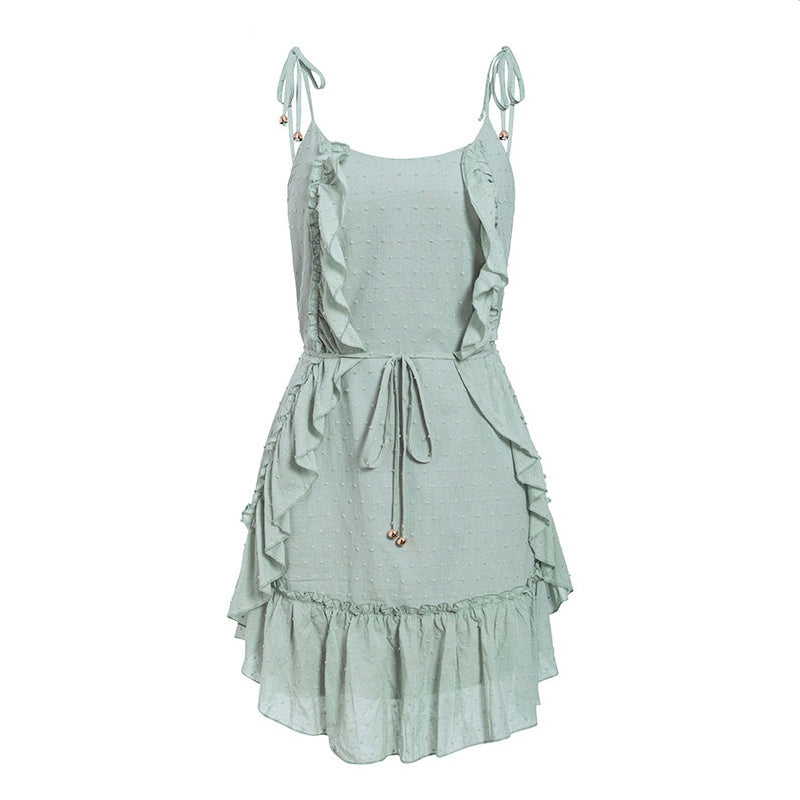 Ruffle Belted Dress