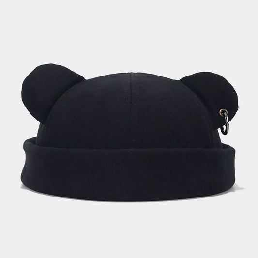 Bear Ear Docker Hat, women's accessory by Sorèla, side view