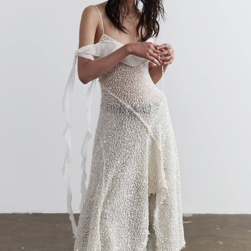 Galaxy Ruffle Strappy Dress