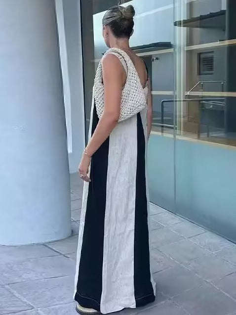 Striped Colour Block Resort Dress
