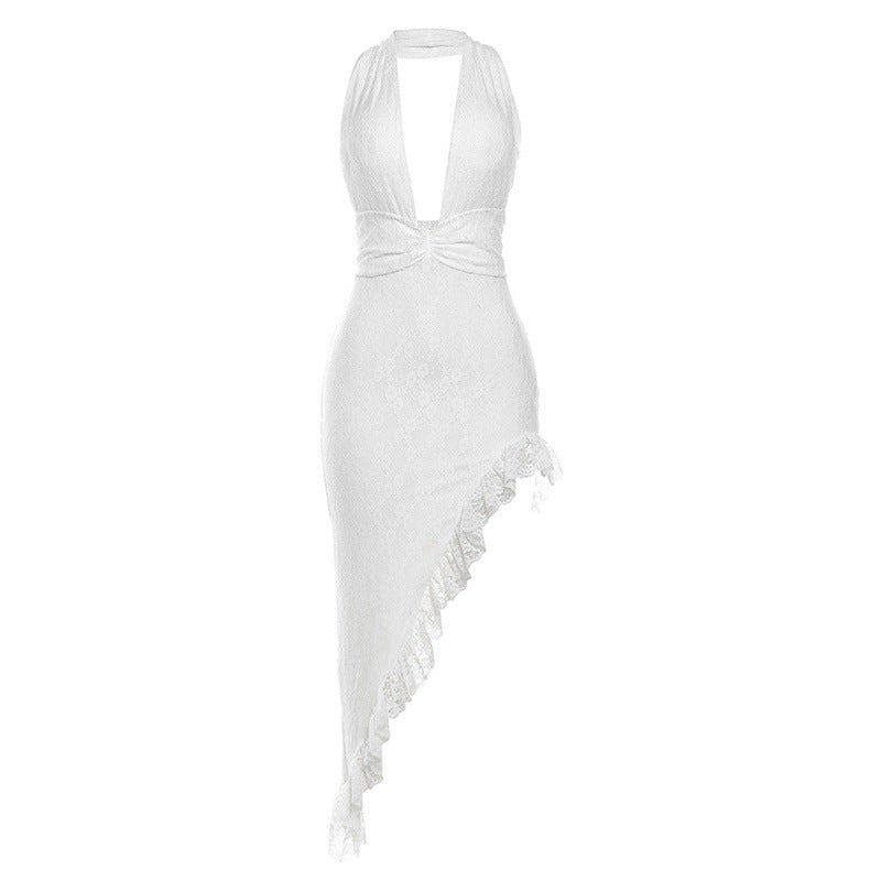 Halter Cutout Split Maxi Dress