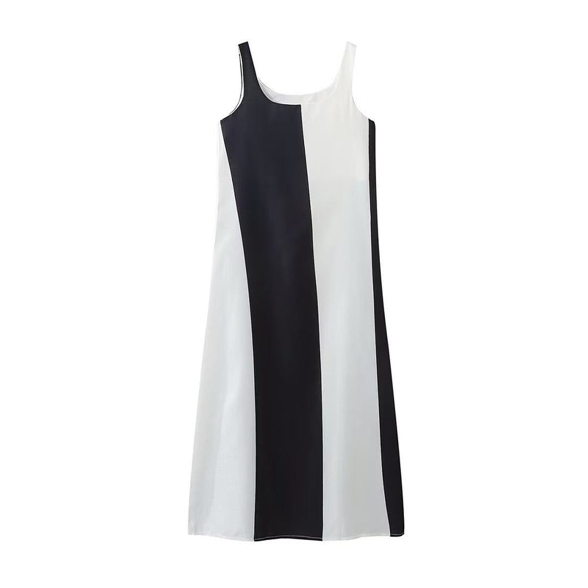 Striped Colour Block Resort Dress