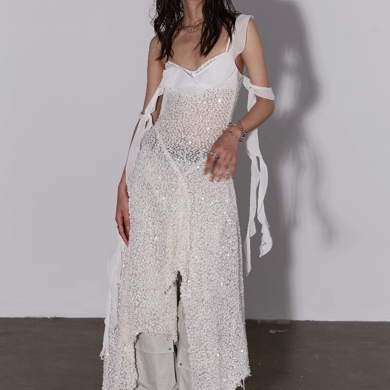 Galaxy Ruffle Strappy Dress