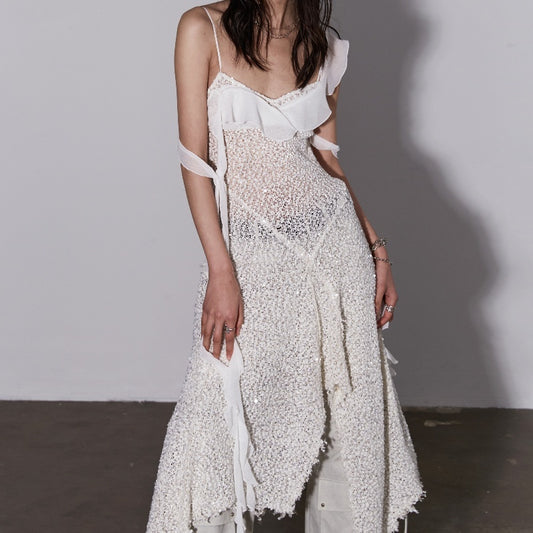 Galaxy Ruffle Strappy Dress