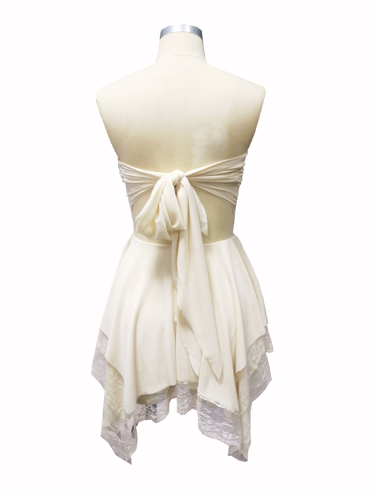 Wrap Bodice Open Back Mini Dress