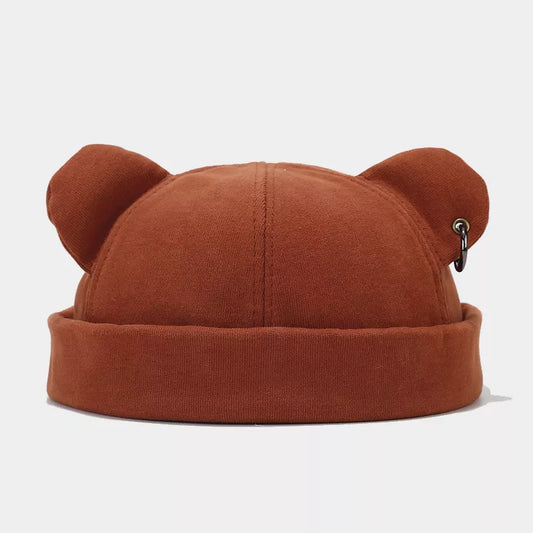 Bear Ear Docker Hat, women's accessory by Sorèla, front view