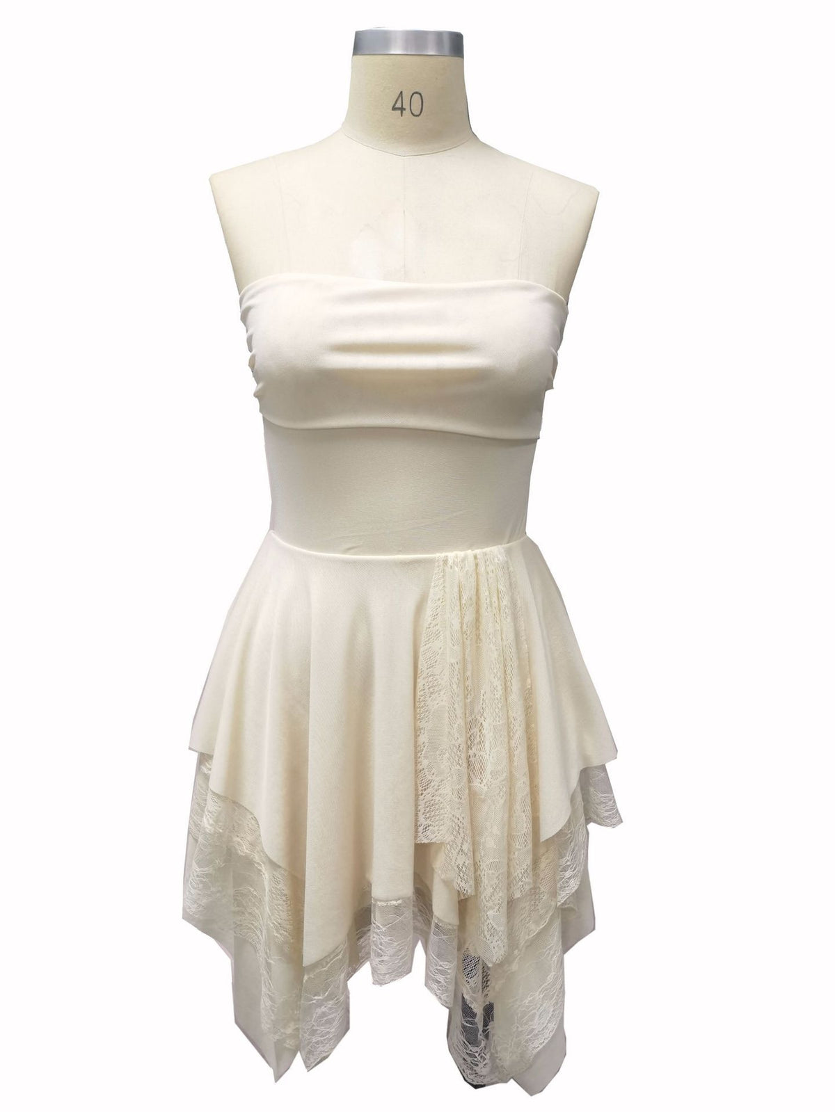 Wrap Bodice Open Back Mini Dress